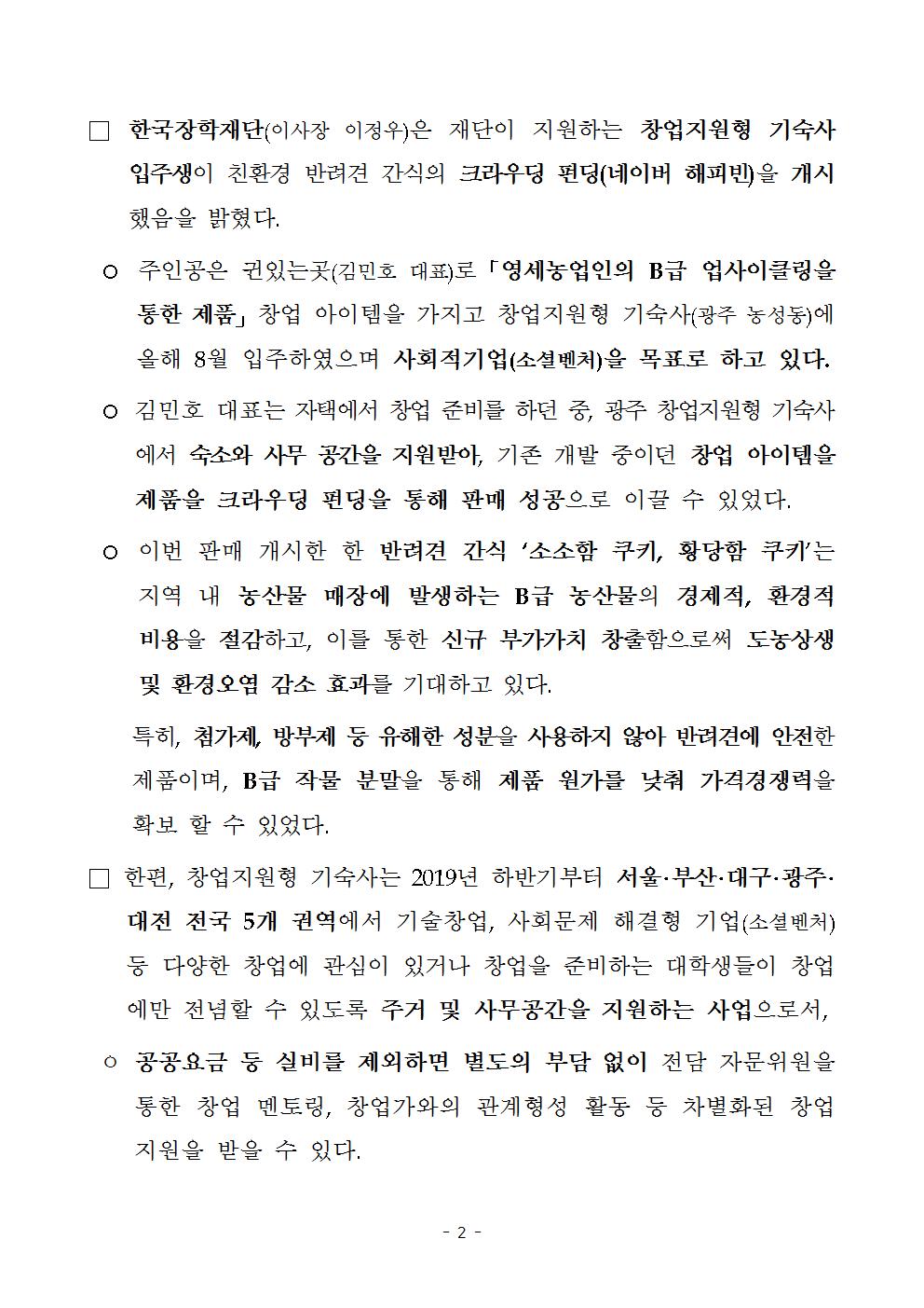 09-17(목)[보도자료] 한국장학재단 광주 창업지원형 기숙사 입주생, B급 농산물 업사이클링 모델로 크라우딩 펀딩 개시002.jpg